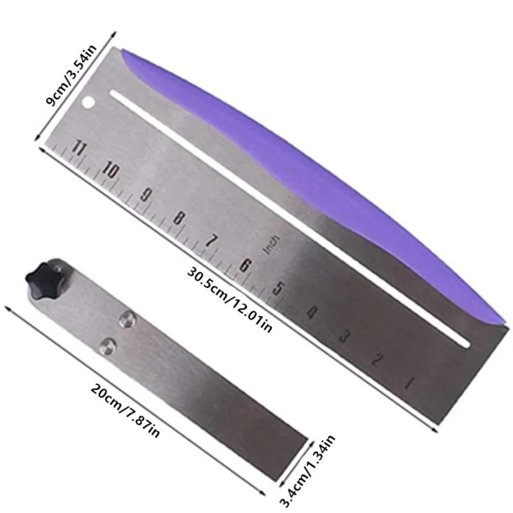 Verstellbarer Kuchenschaber zum Backen von knusprigen Ecken, Kuchenkamm, Metall-Kuchenkantenglätter aus Edelstahl, DIY-Backwerkzeuge