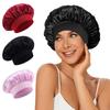 Wide-brimmed Satin Bonnet Nightcap Multipurpose Hair Bonnet Elastic Band Shower Cap For Hair Care