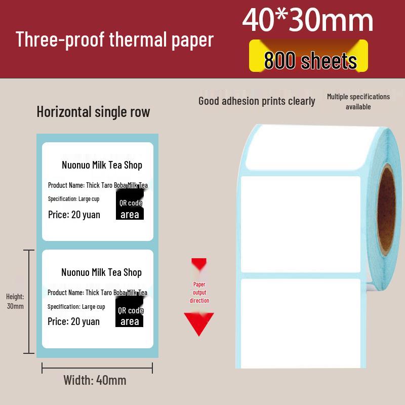 Waterproof Self-Adhesive Thermal Label Paper for ePacket Waybills, 100x150 Mm