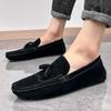 Suede Men Casual Shoes Luxury Brand Mens Loafers Comfort Breathable Slip-on Leather Driving Shoes Lazy Shoes Moccasins
