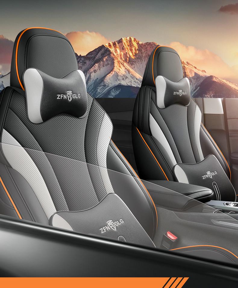 Custom Cartoon Perforated Leather Seat Covers for Geely Binyue L - Compatible with All Models