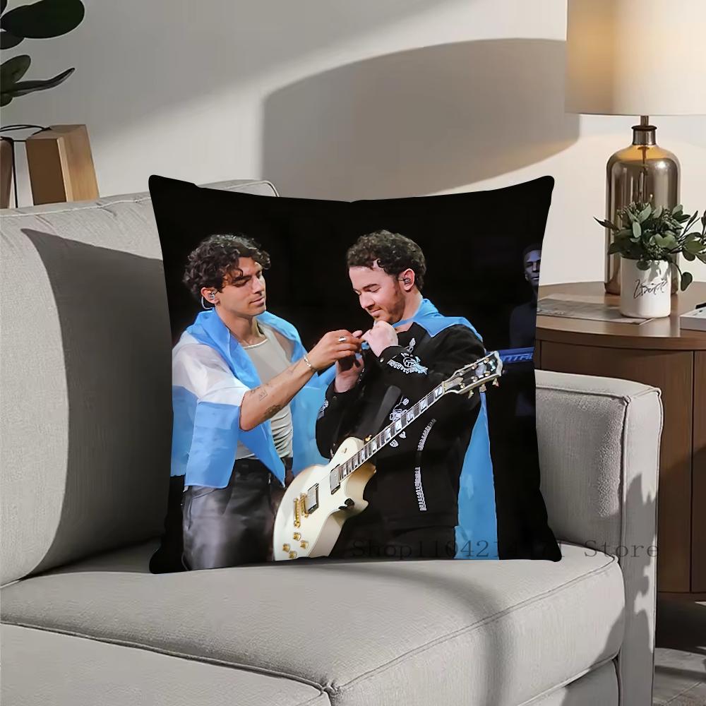 Band J-Jonas-S Cool B-Brothers Pillow Case Square Pillow Bedroom Sofa Leisure Comfort Cushion Car Living Room Home Decoration