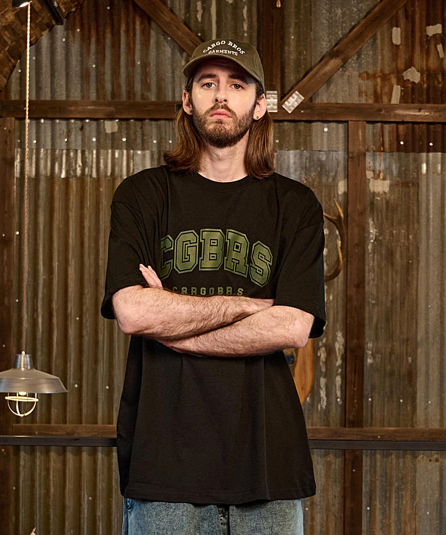 Cargo Bros Signature Logo Oversized Short Sleeve T-Shirt (Black) L