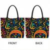  Colorful Graffiti Tote Bag Casual Large Capacity Shoulder Handbag for Daily Use
