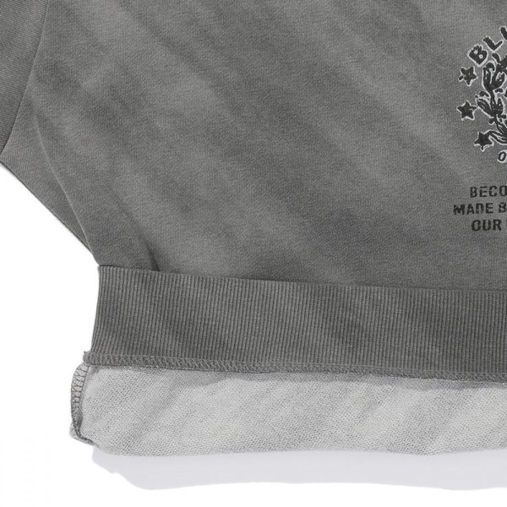 Bluetail Charcoal Grey Oversized Sweatshirt Aaa1ts01cg