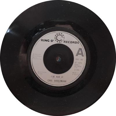 7inch Record CARL GROSZMANN - I've Had It 2017103 Ring O'Records 1975 UK Pop Used