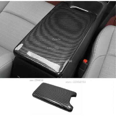 For Toyota BZ4X EA10   ABS Carbon Fiber Console Armrest Box Panel Decorative Cover Trim Interior Car Accessories