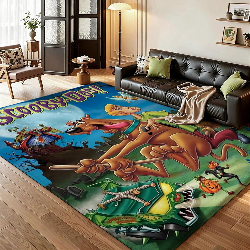 Scoobydoo Spooky Mystery Adventure Indoor Rug Nonslip Easyclean Carpet For Entryway Hallway Balcony Home Party Decor New Year Gift