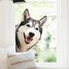 Funny Dog Peeking Out Window Clings Cute Animal Reusable Window Decals Double Sided Static