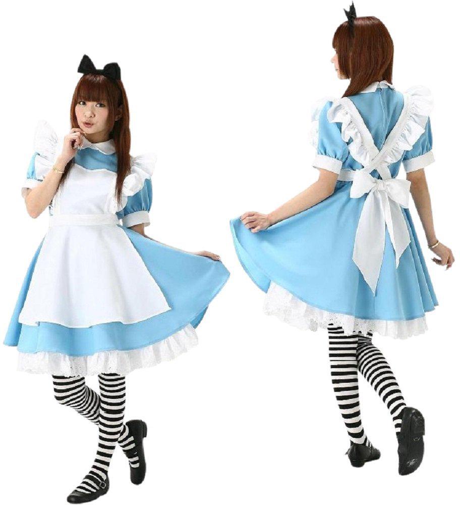 

Alice in Wonderland Sky Blue Maid Cosplay Costume - Cute Anime Outfit for Performance XXL небесно-голубой