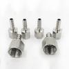 1Pcs 111 Stainless Steel Hose Barb Connector Silver Tone Straight Design Pipe Fitting Connector 6-19mm Barb Sizes