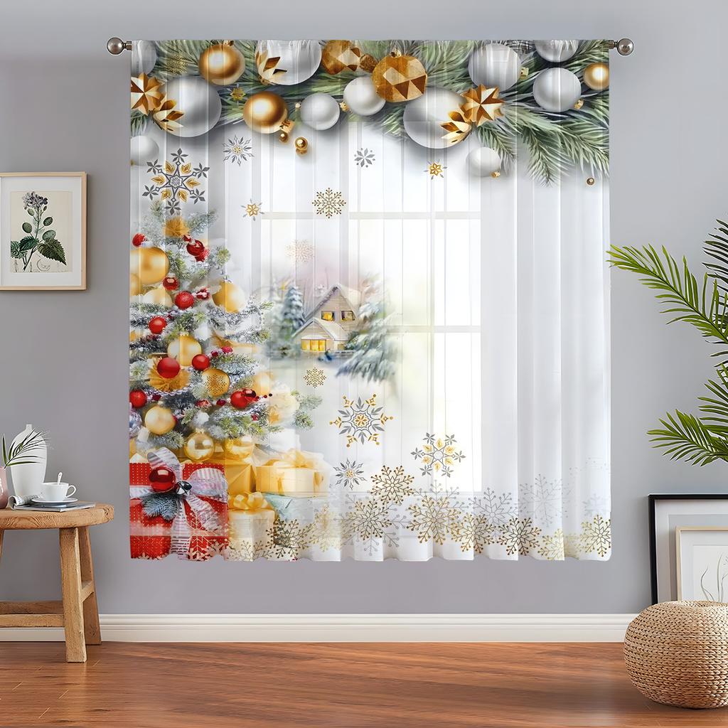 1pc Beautiful Blue Peacock Cartoon Sheer Curtain Suitable for Living Room, Bedroom, Dining Room, Hallway, Office, Gym, Kitchen