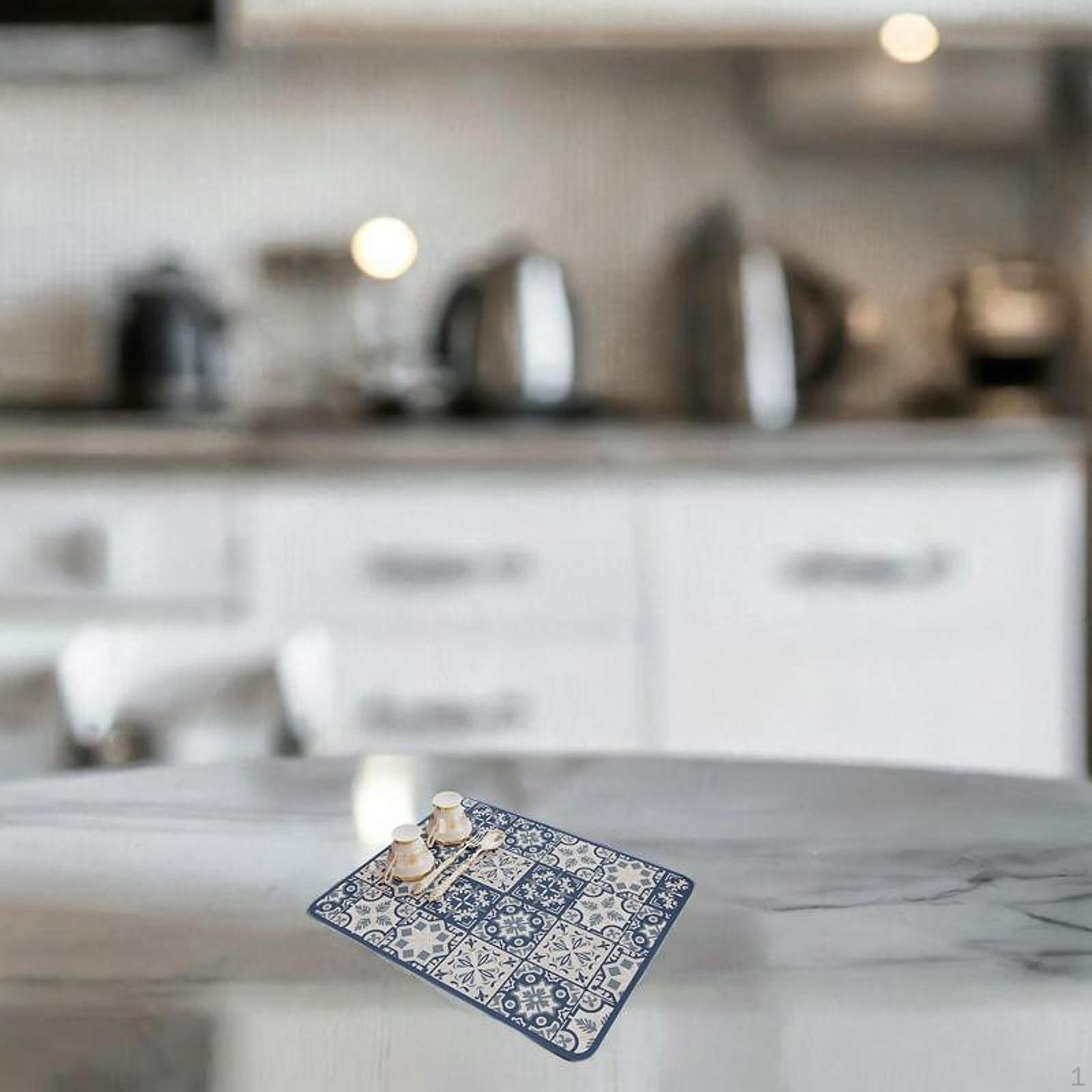 Коврик для сушки посуды сушилка для стола в фермерском доме модная современная сушилка для посуды посуда для темно-синий 1350₽