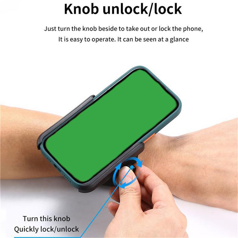 Detachable Women Men Outdoor Sport Armband Cell Phone Holder Adjustable Rotatable Wrist Holder