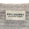 Philosophy Hergestellt in Italien Langärmiger Strickcardigan I44 Grau Bolero Damen Gebraucht