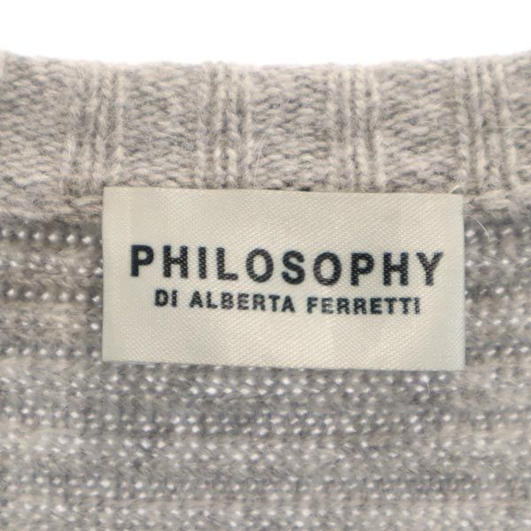 Philosophy Hergestellt in Italien Langärmiger Strickcardigan I44 Grau Bolero Damen Gebraucht