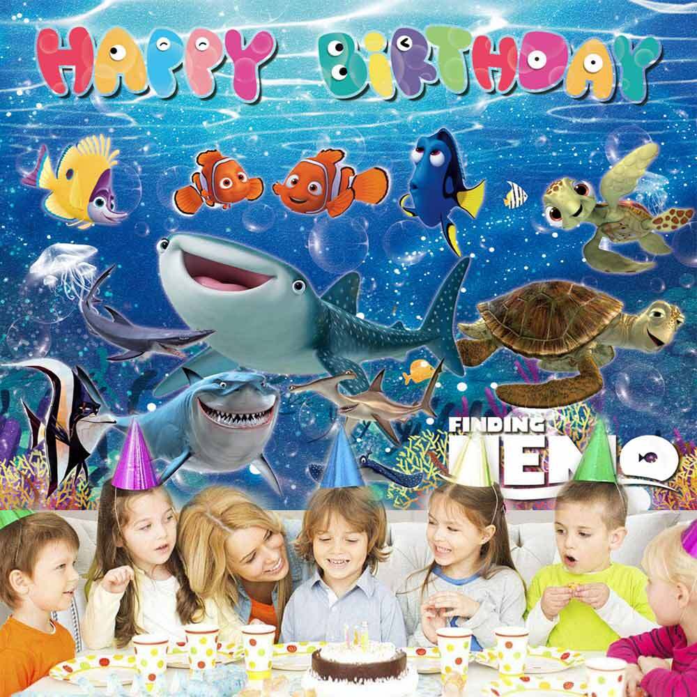 4. Finding Nemo Party Supplies Party Decorations Backdrop Banner Birthday Gift