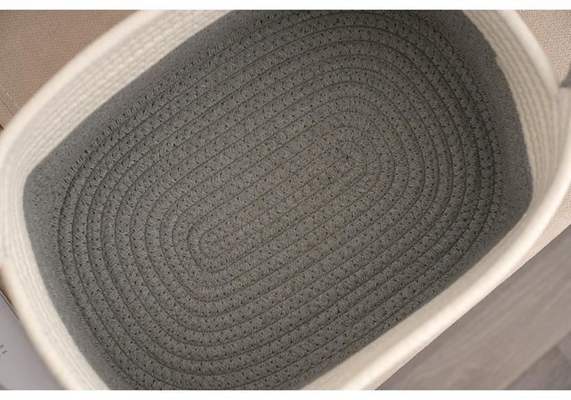 Large Cotton Rope Woven Storage Basket for Toys, Clothes, and Sundries