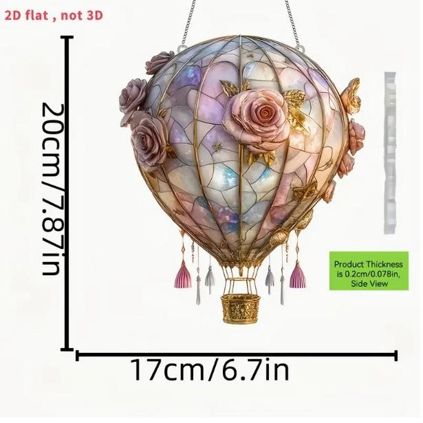 Heart Balloon Led Light With Acrylic Hanging Decor For Romantic Party Gifts