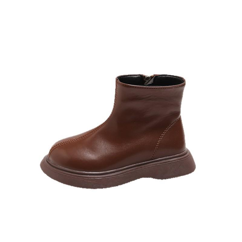 Kids Fashion Martin Boots Autumn Soft Sole Side Zipper British Toddler Short Boots Unisex Versatile
