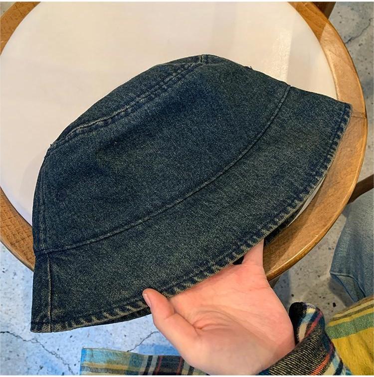 

Bucket Hat Denim With Short Brim Lightweight Sunproof Summer Fashion For Women