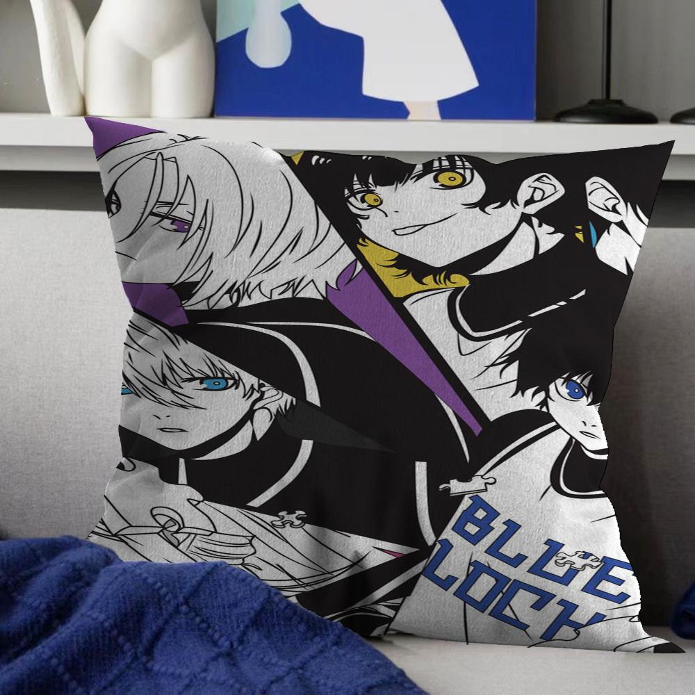 Blue Lock Anime Pillowcase Toon Gift Cushion Cover Bedroom Home Sofa Chair Seat Decor Pillow Case