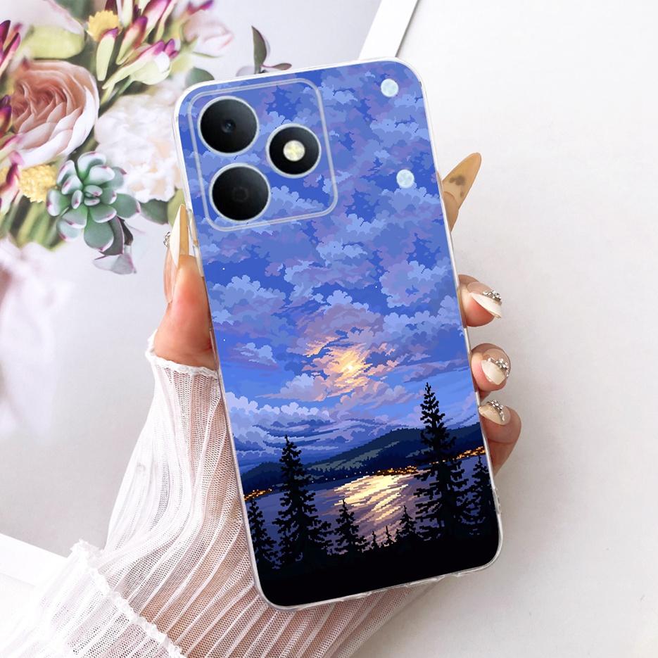 For Realme Note 80 4G Case RMX5388 Cute Cat Flowers Painted Cover Soft Silicone Case For Realme Note 80 Note80 Back Cover Fundas