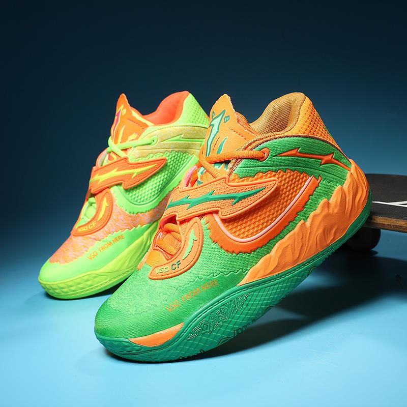 752 Unisex Basketball Shoes: Mid-Top Velcro Mesh for Spring, Autumn, Winter - Colorful Training Sneakers.