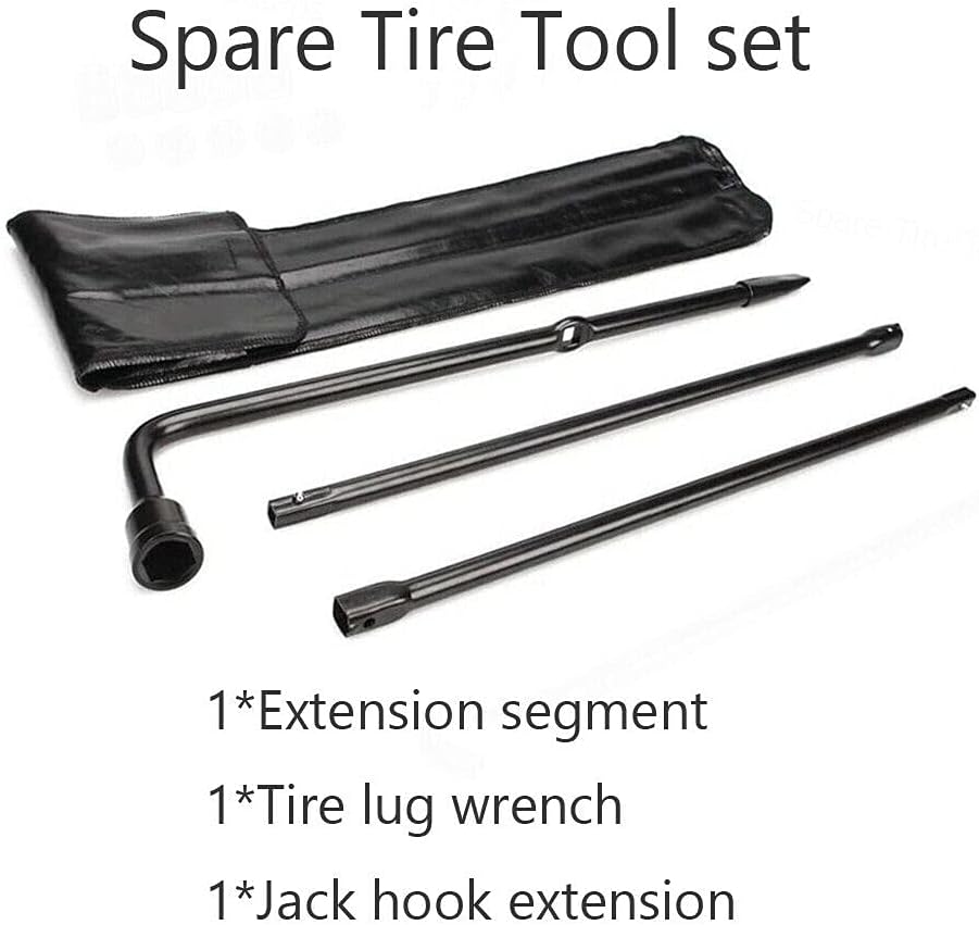 DayPlus Spare Tire Lug Wrench Tool Replacement Steel Kit Scissor Jack Compatible for Ford F-250 F-350 F-450 F-550 2003 To 2007