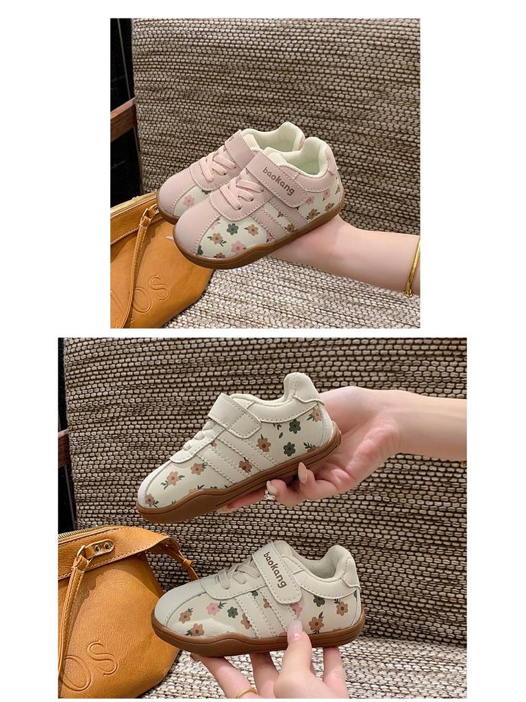 AGAN Girls' Non-Slip Soft Sole Toddler Board Shoes - 2025 Autumn Casual Sport Style