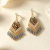 Elegant Rhinestone Tassel Earrings: Ethnic Retro Court Style with High-End Niche Appeal