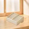 Compact Solid Wood Cell Phone Organizer Storage Box with 12 Compartments for Centralized Management