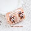 Cute Portable Eye Contacts Case Labubu Cartoon Beauty Pupil Storage Box With Wearing Stick Tweezers Travel Contact Lenses Case