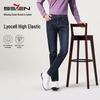 Qipai Men's High-Elastic Lyocell Blend Straight-Leg Denim Jeans