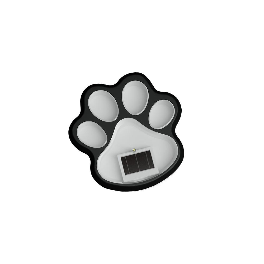 Solar Dog Paw Garden Light With Led Lamp For Outdoor Yard And Pathway Decor