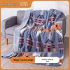Double-Layer Lamb's Wool & Cotton Velvet Blanket with Triangle Stitch