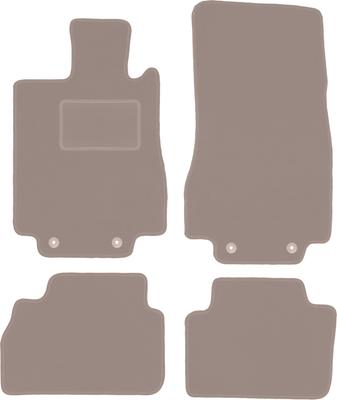Beige Velours-Fußmatten für: Mercedes S W220 Limousine kurz (1998-2005)