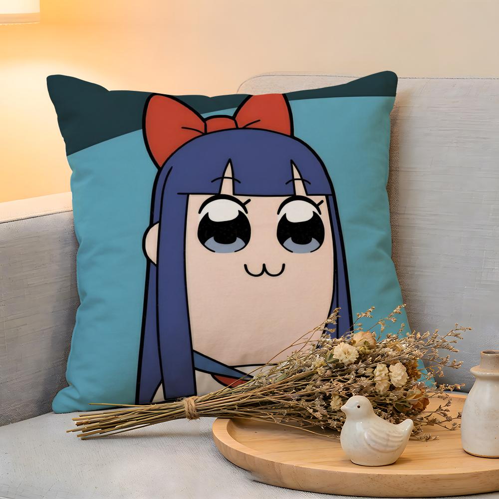 Cushion Cover  Linen  SkinFriendly Soft Decorative Case For Sofa Home Decor Cute Anime Pop Team Epic Pillow cover