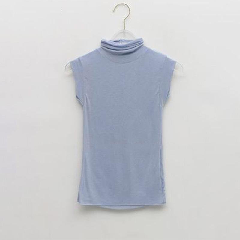 

Топ без рукавов с высоким воротником Dongdaemun Slim Elastic из Южной Кореи - Летний женский топ One Size