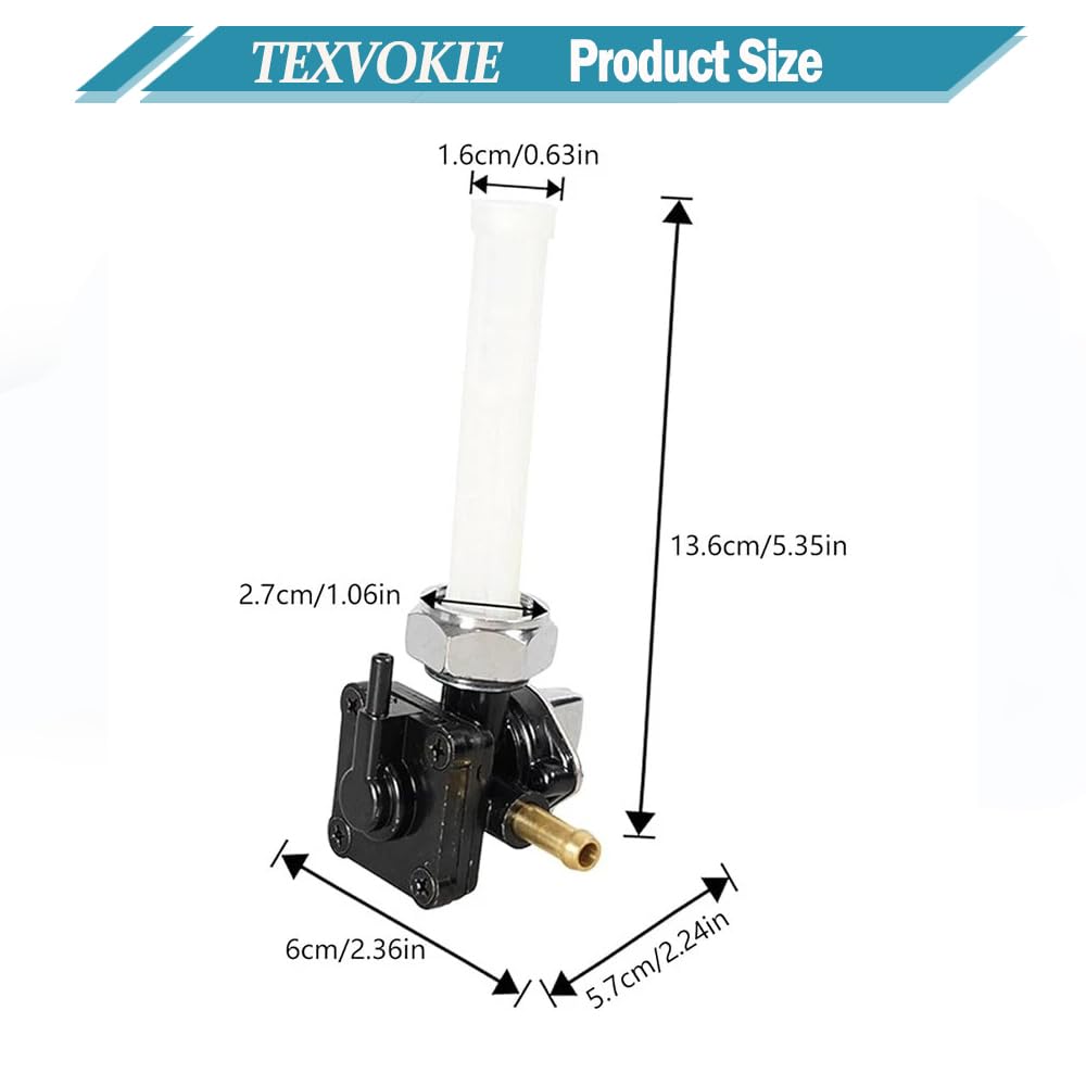 61338-94D Fuel Valve Petcock Switch with Male Thread, Fit for Motorcycle Harley FXST FLST FXD FLT 1995 1996 1997 1998 1999 2000 2001 1340cc