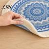 Pastoral Home Decor Mats Vintage Round Coasters, Cotton Linen Placemats, Soft Jute Rustic Style Coasters Tassels Drink Mats, Handwoven Table
