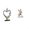Romantic Clown Couple Figurine Statue Collectible Sculpture Ornament for Bedroom Wedding Bookshelf