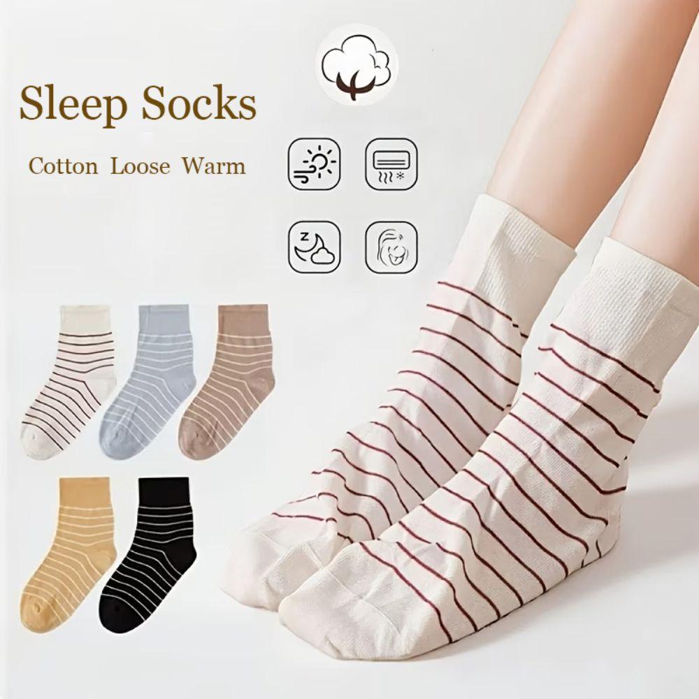 No Tight Mid Calf Socks Loose Cuff Nursing Socks Non Binding Women Socks Indoor Wear
