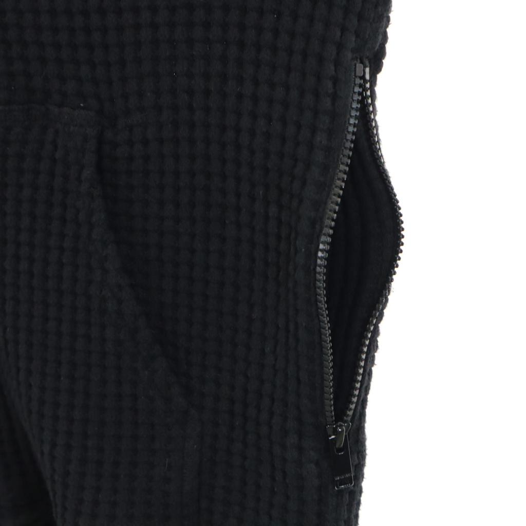 Seagreen Made In Japan Wool Long Sleeve Waffle Zip Hoodie 4 Black Men's Used