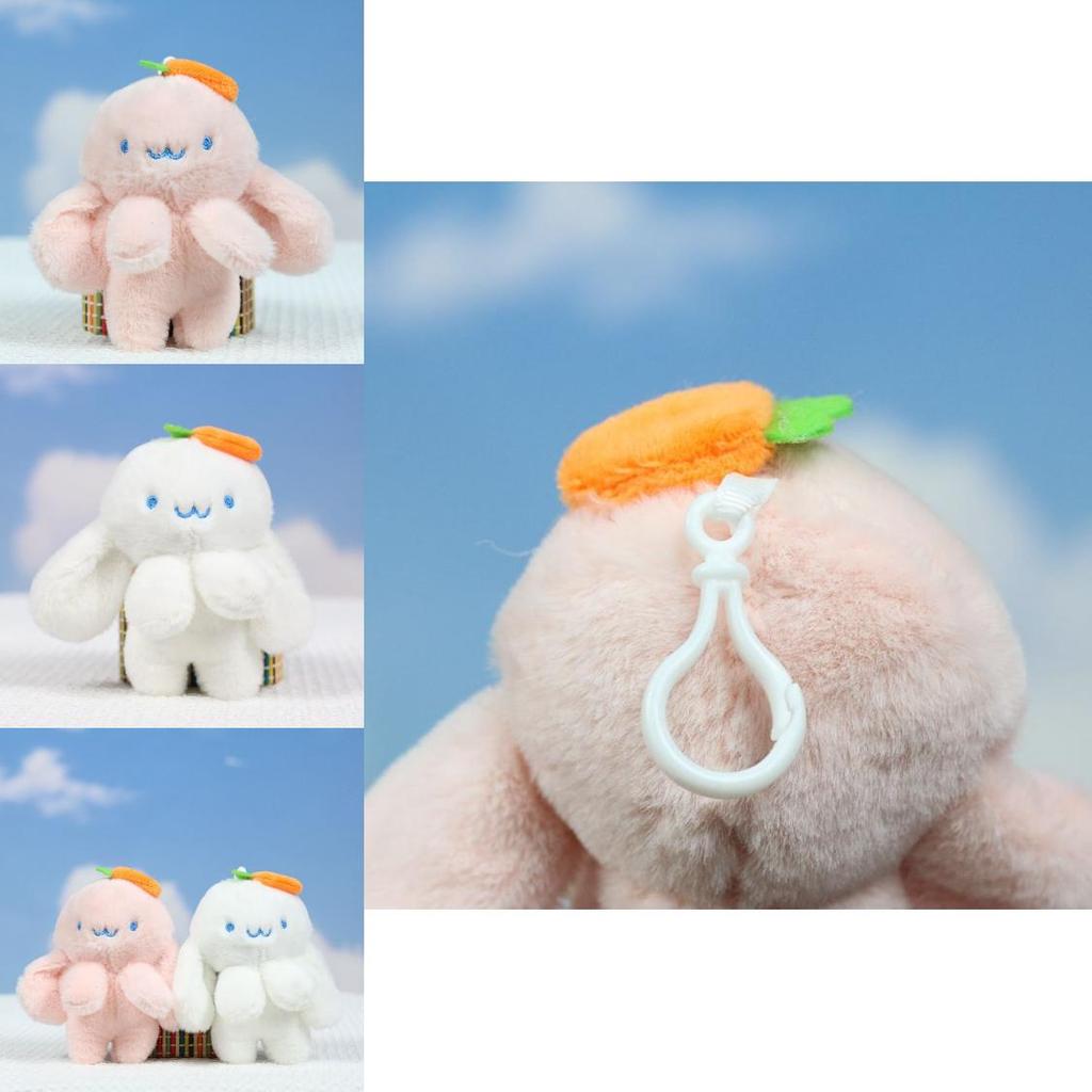 Adorable Ins Style Carrot Bunny Plush Toy Keychain Doll For Bags And Accessories