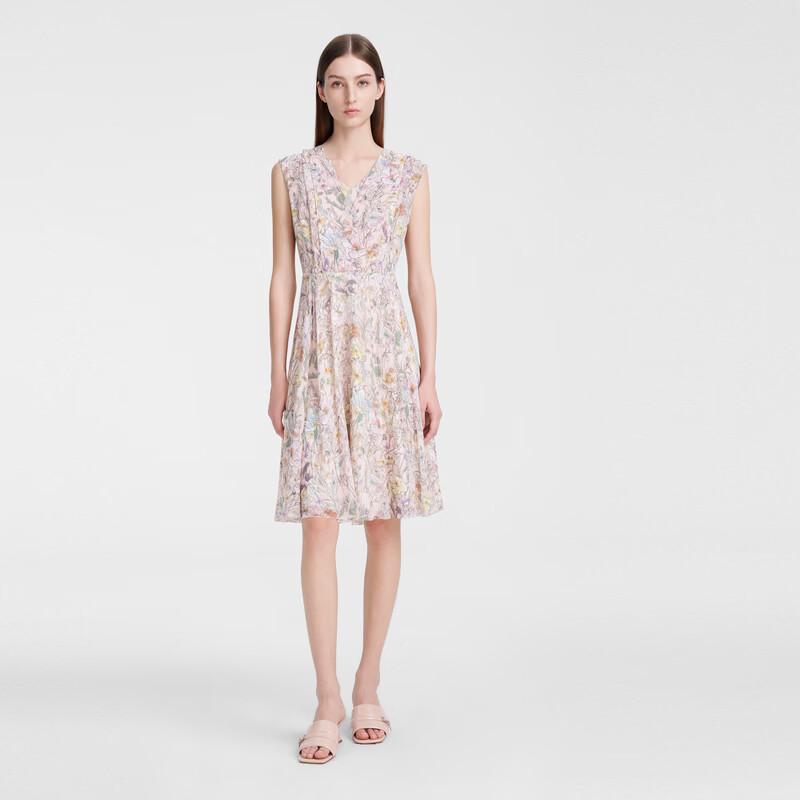 ELLASSAY Women s Mulberry Silk V-Neck Slim Dress M