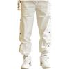 Puma Elasticated Waist Joggers With Embossed Logo Button Cuffs Unisex Bottoms White 539525-65