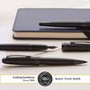 CROSS Ballpoint Pen, Oil-Based, Bailey, Matte Black Lacquer, NAT0452-19, Medium Point