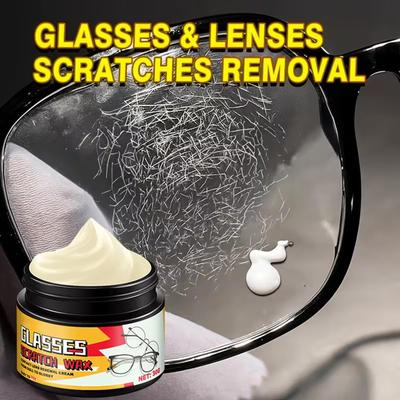 Reparación de Arañazos en Gafas 30g Limpiador Pulidor de Larga Duración Con Esponja Eliminador de Arañazos para Gafas de Sol Limpieza Pantalla de Coche Niebla Reloj