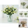 Elegant Faux Rose Bush For Home Decoration Lifelike Mini Roses For Photography Props